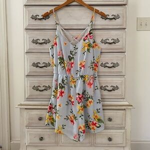 Vici Floral Pocketed Romper